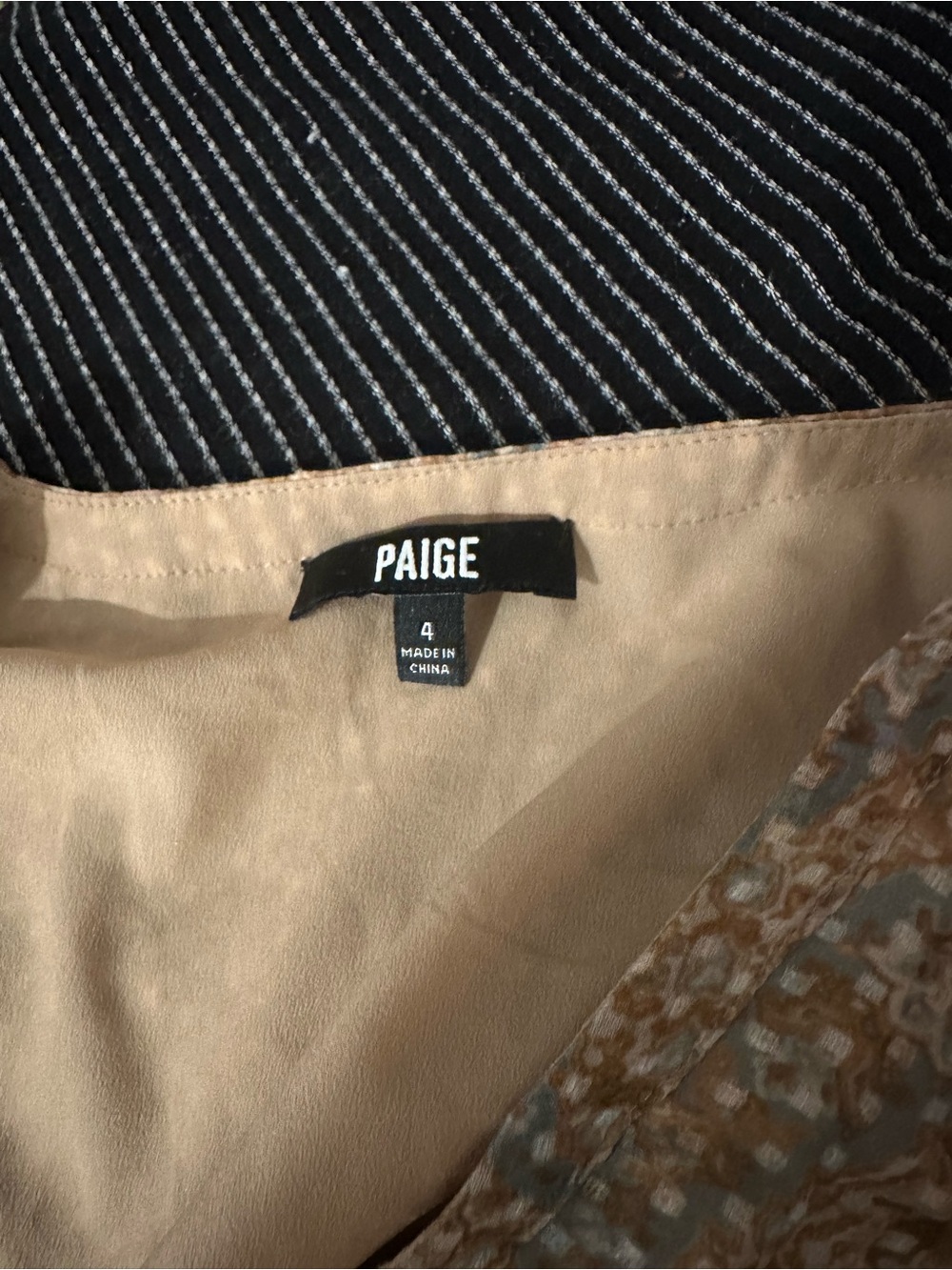 PAIGE Beige/Tan dress